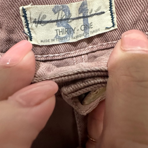 Free People Free Laredo Pleated Pant High Rise Cropped Twill Retro Sz 31 NWOT - Picture 6 of 6